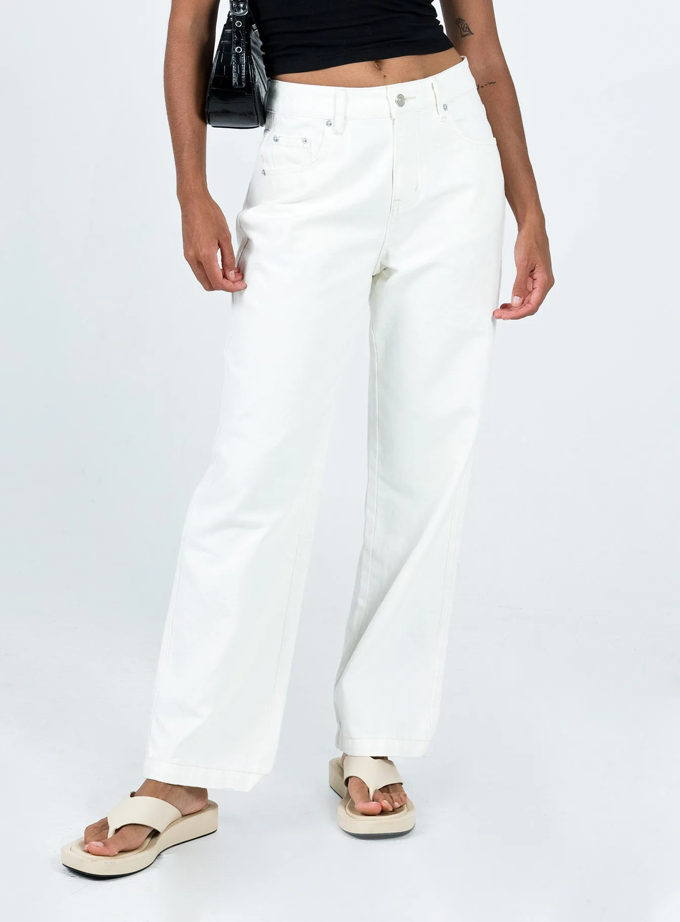 Karana Slouch Jeans Ivory Fresh casual