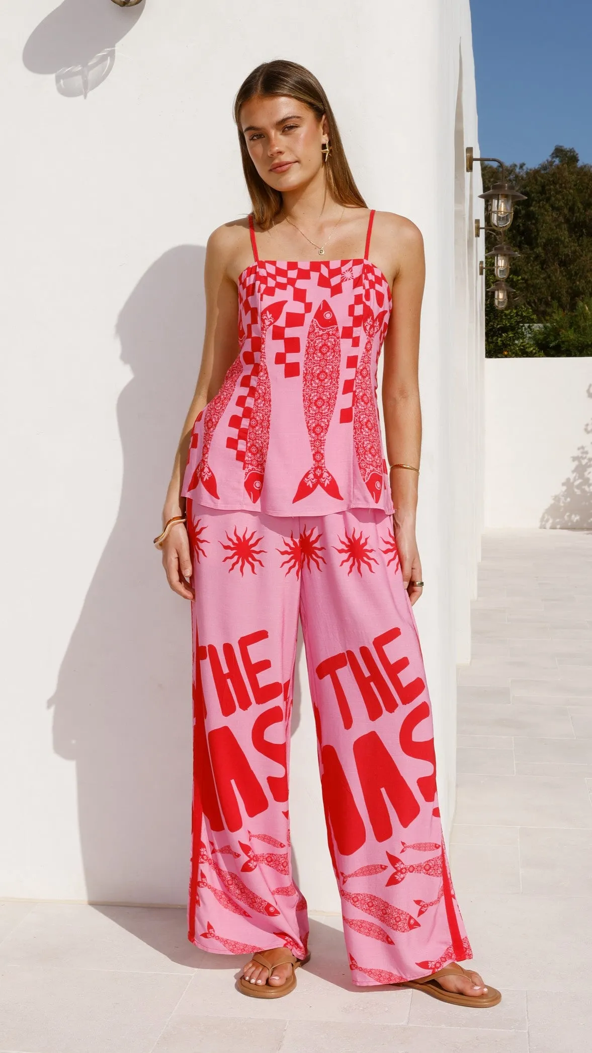 Kerra Top - Pink/Red Tide Beauty Glow