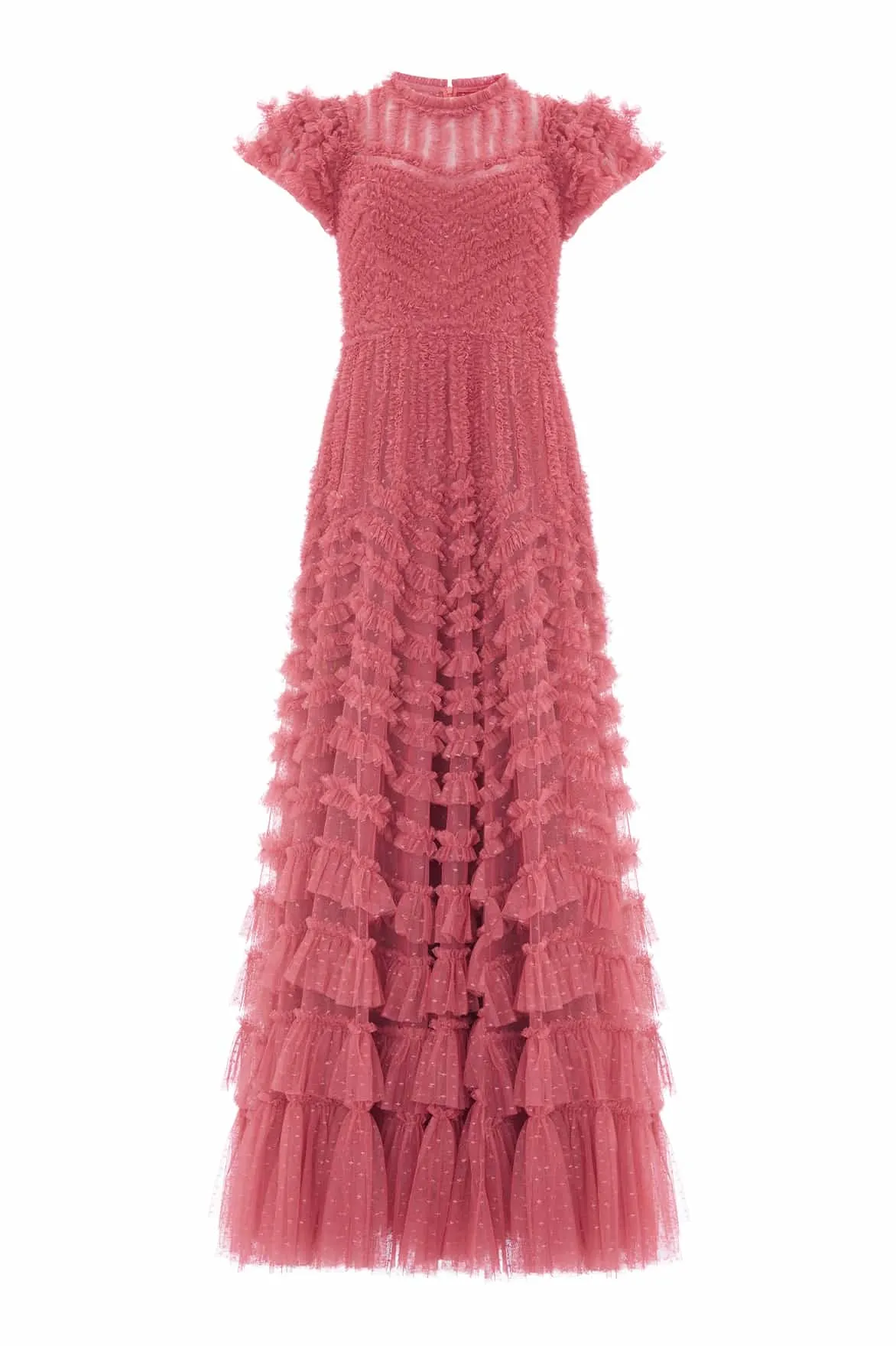 La Vie En Rose Round Neck Short Sleeve Gown Mood Focused