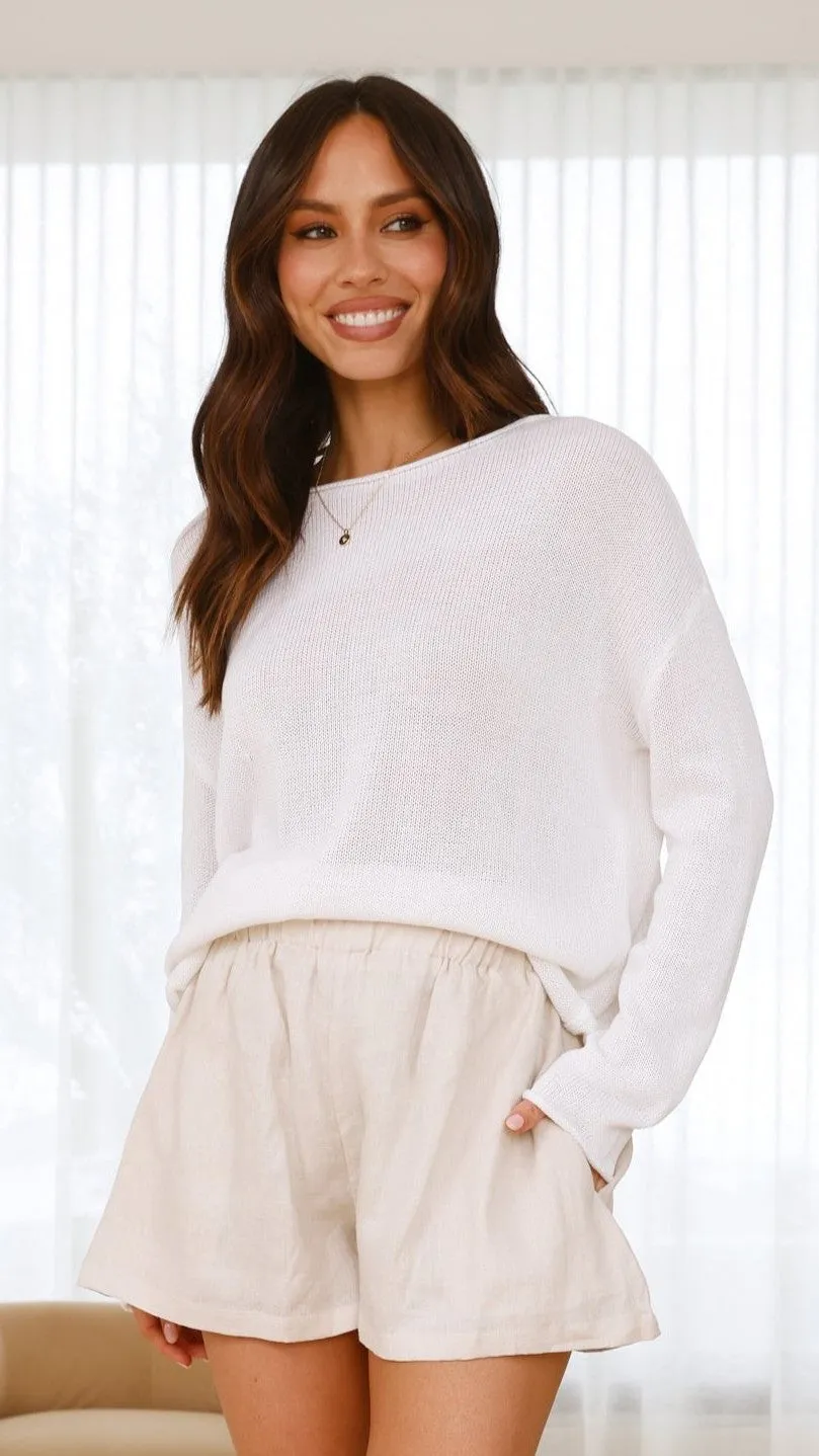 Commute Ease Lakoa Knit Top - White
