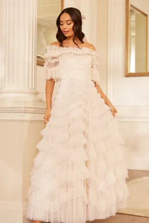 Lana Off-Shoulder Gown Fall Piece Smooth Motion