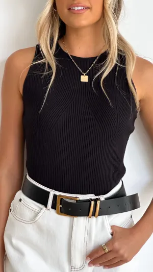 Laney Tank - Black QuickDryingTech Lightweight Fabric