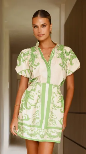 Cool Vest Lanie Shirt - Sage / Cream