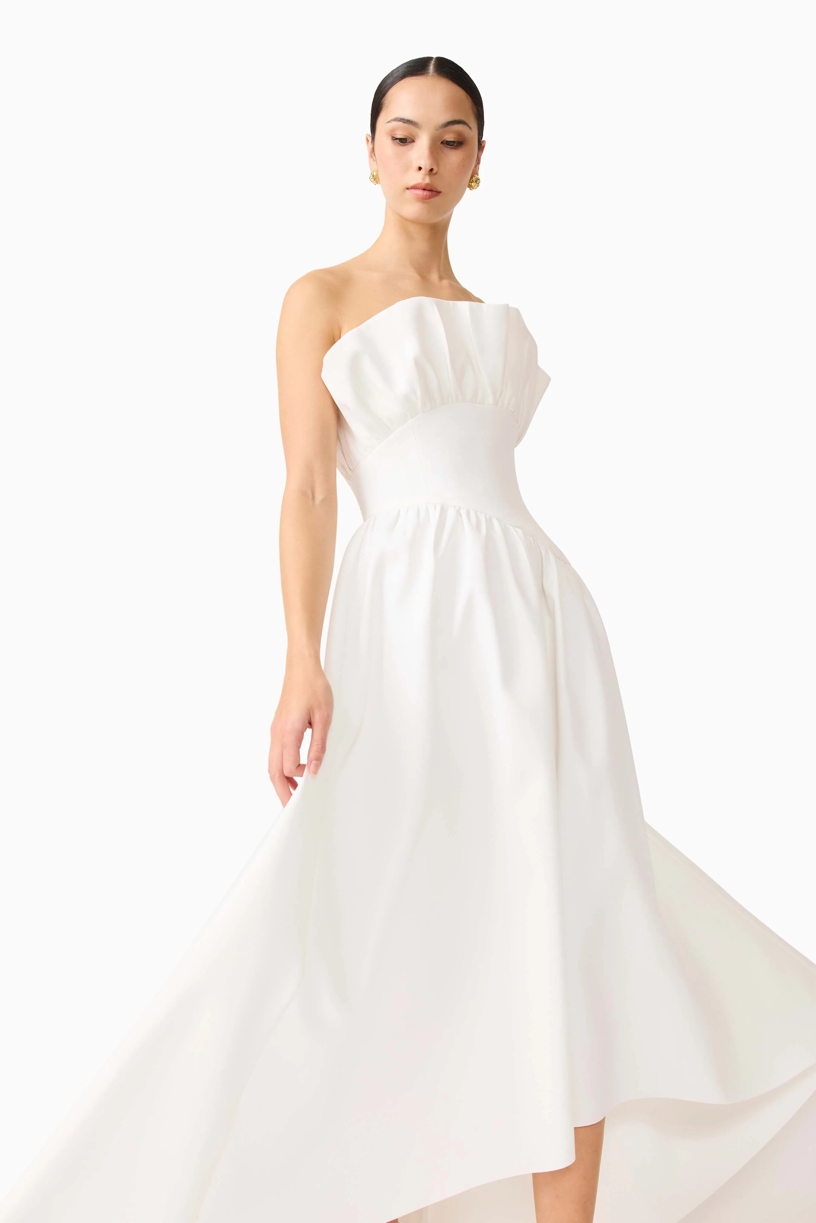 Perfect Design Laurel Sleeveless Maxi Dress In White