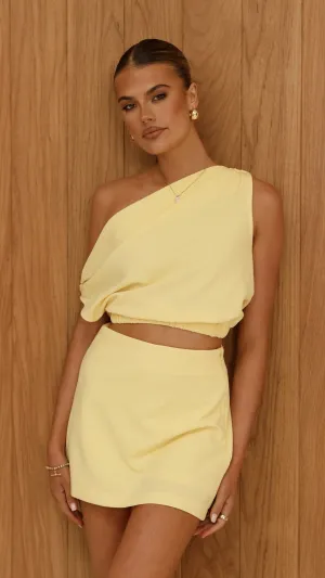Lauren Off Shoulder Top - Yellow Warm Fit