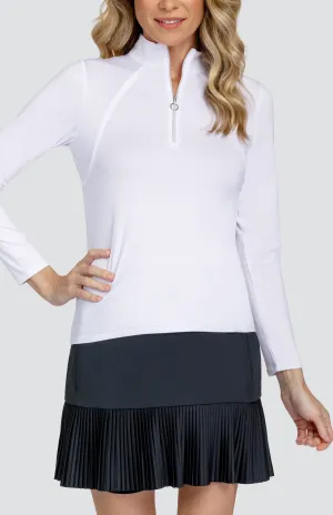 print design Active Comfort Wear Amelia Top - Chalk White