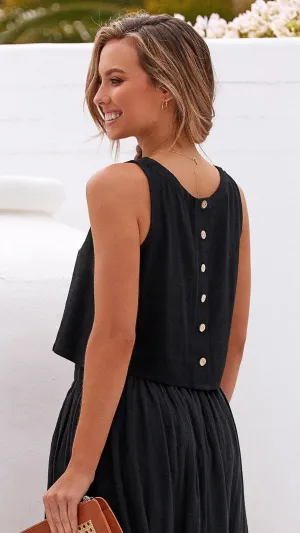 Work-Ready Royal Ease Persephone Crop Top - Black