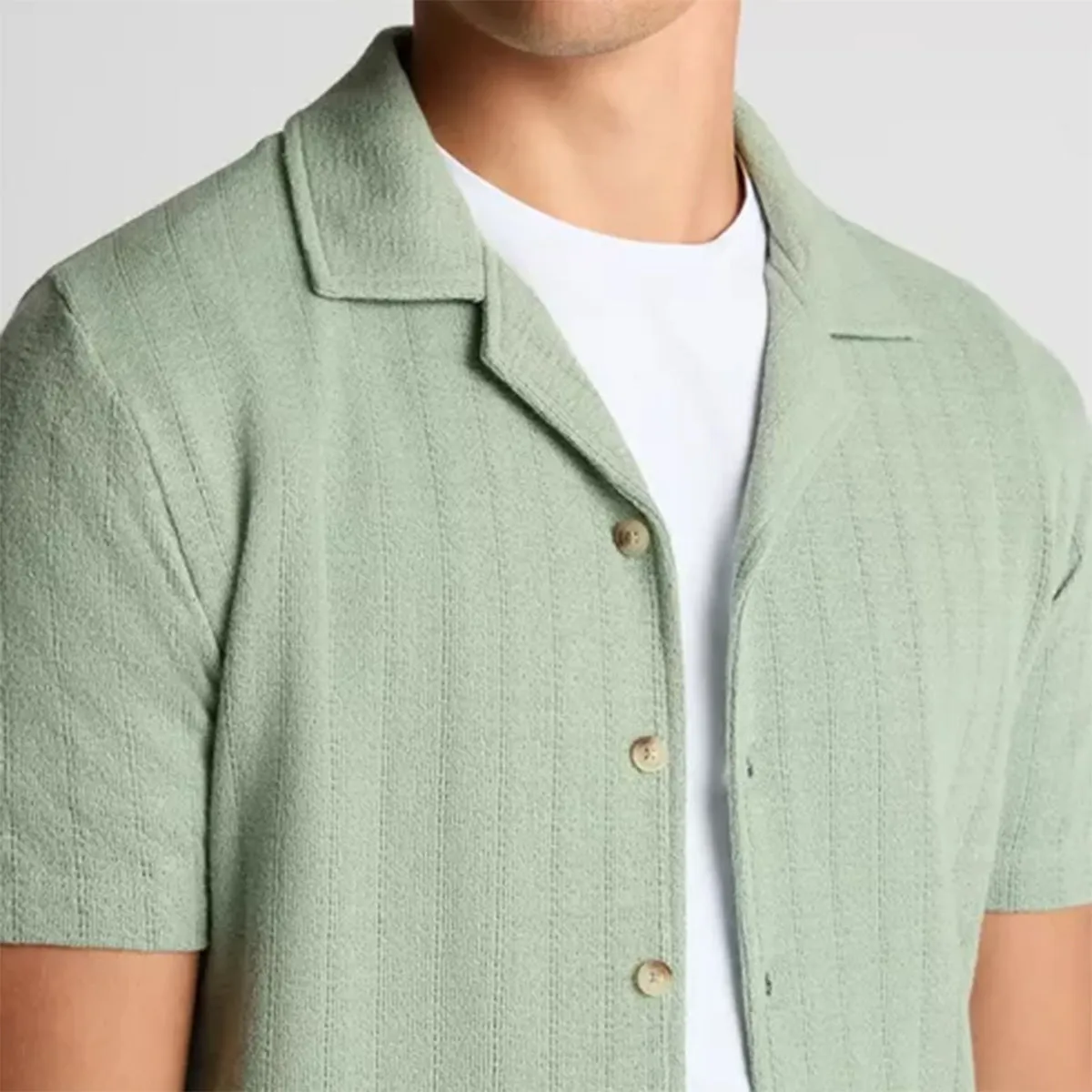 Chill Vibes Remus - Relaxed Fit Cuban Collar Shirt in Green