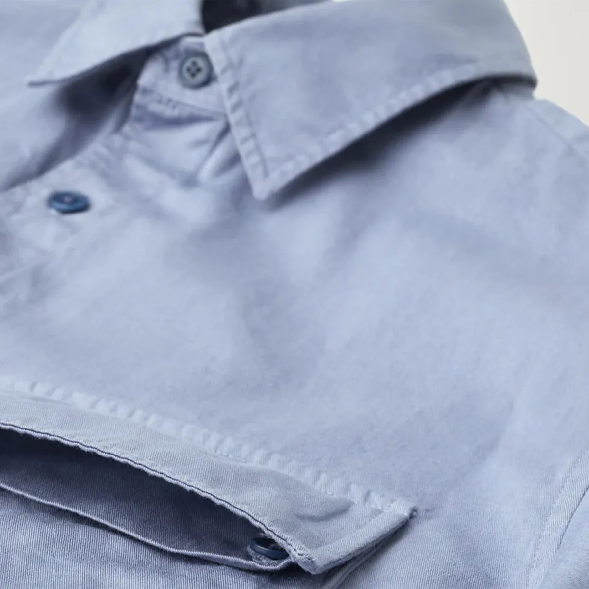 TemperatureControl Fabric Active Lifestyle Belstaff - Scale Garment Dyed Shirt in Blue Flint