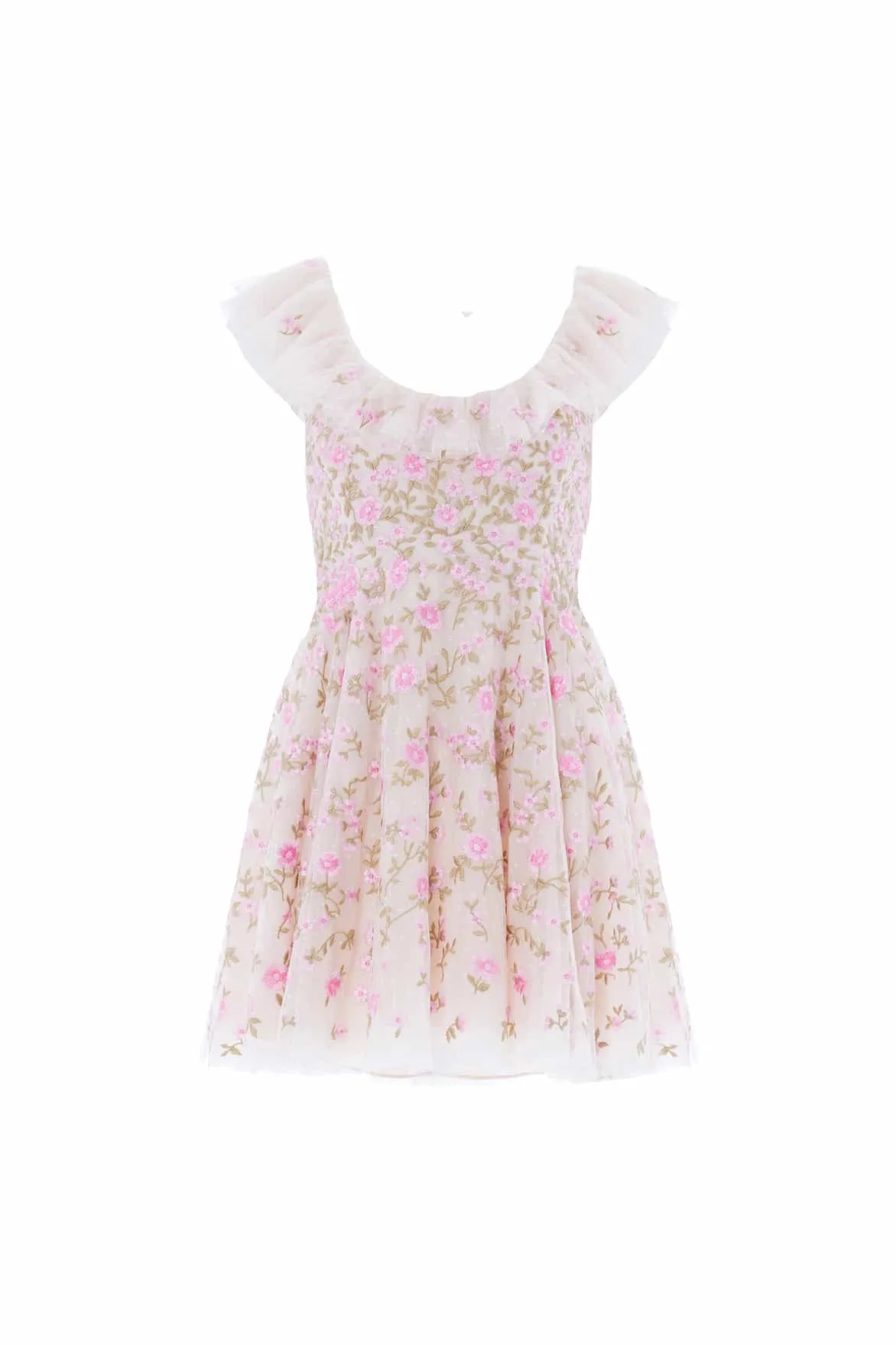 Lea Ditsy Micro Mini Dress Fitted waist