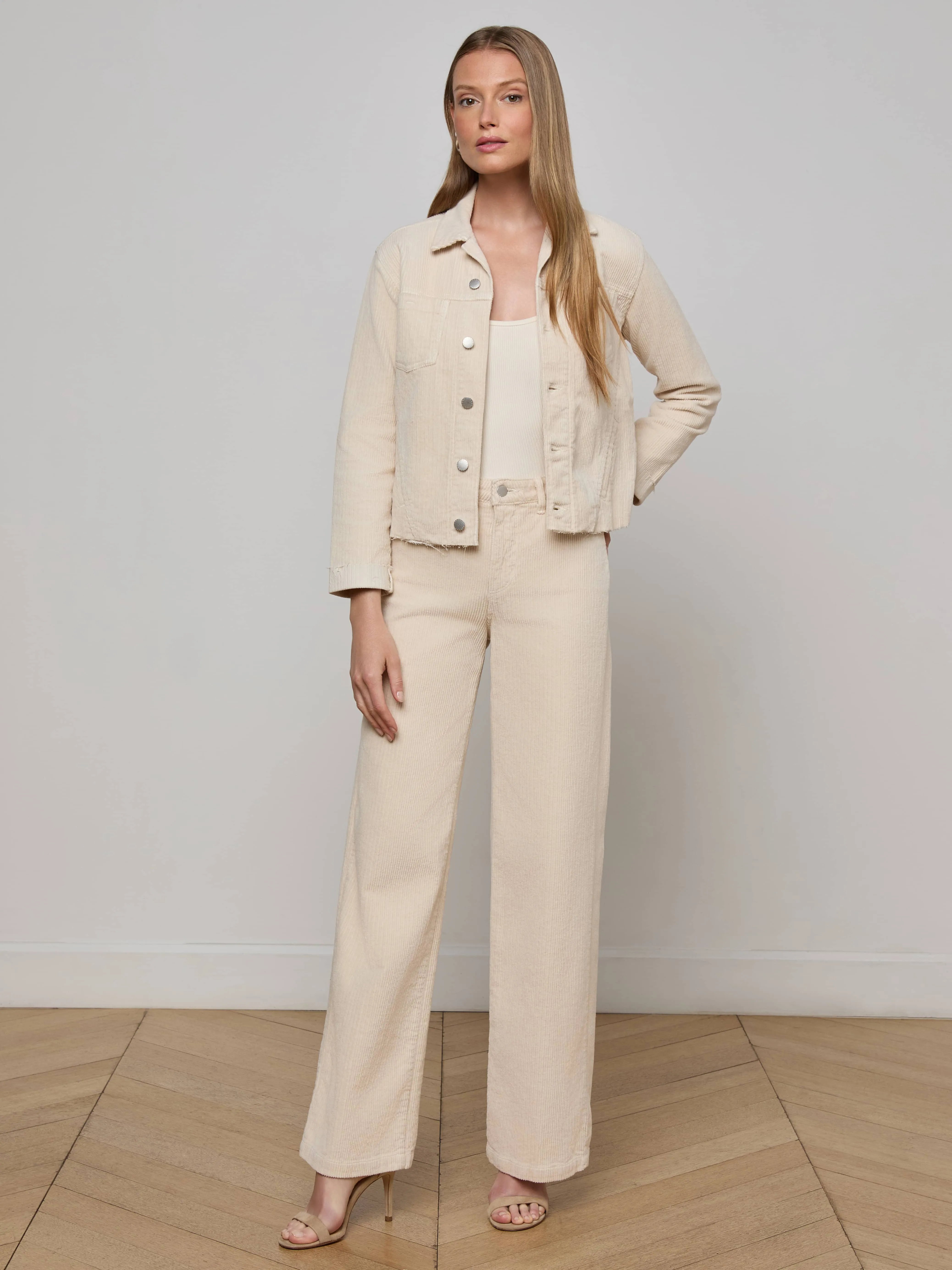 Loose High Quality Morning Stroll Tailored Style Janelle Corduroy Jacket