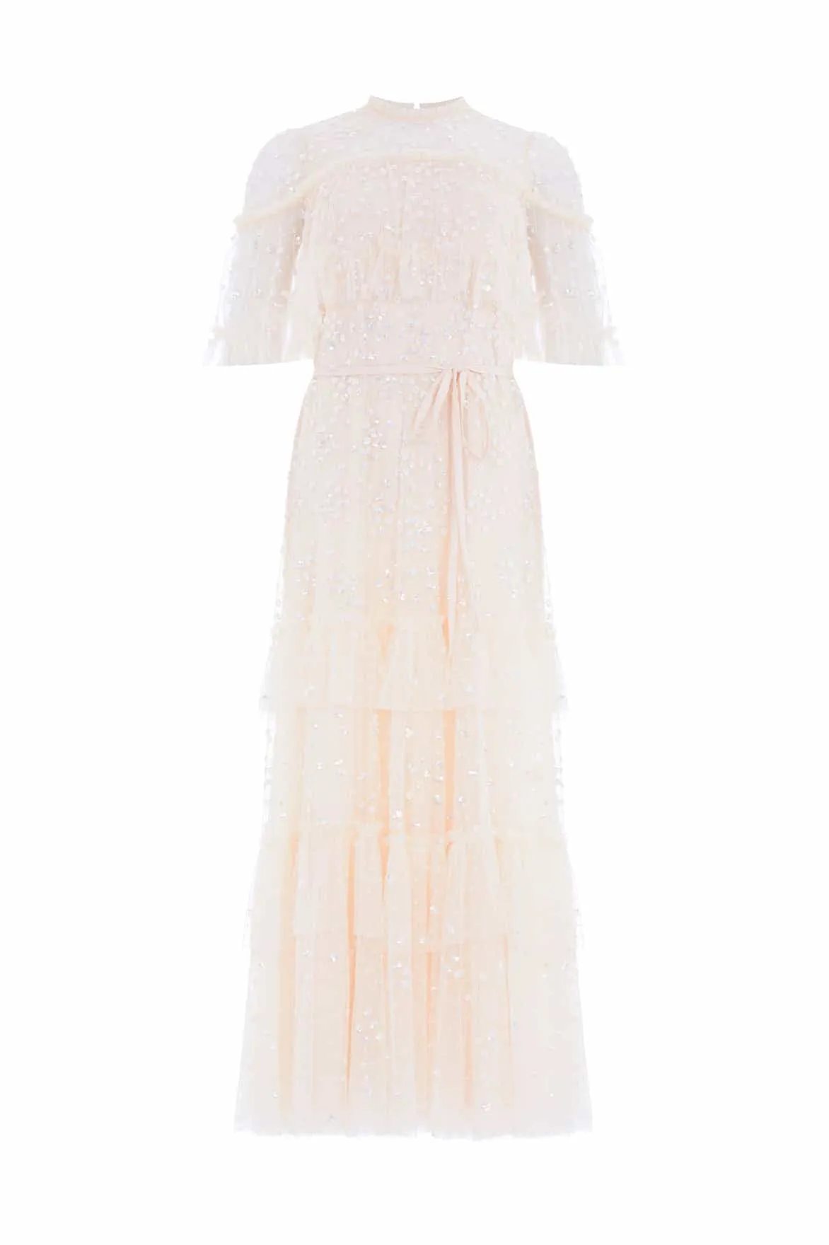 relaxed elegance Refined Stitch Leila Dot Tiered Cape Ankle Gown