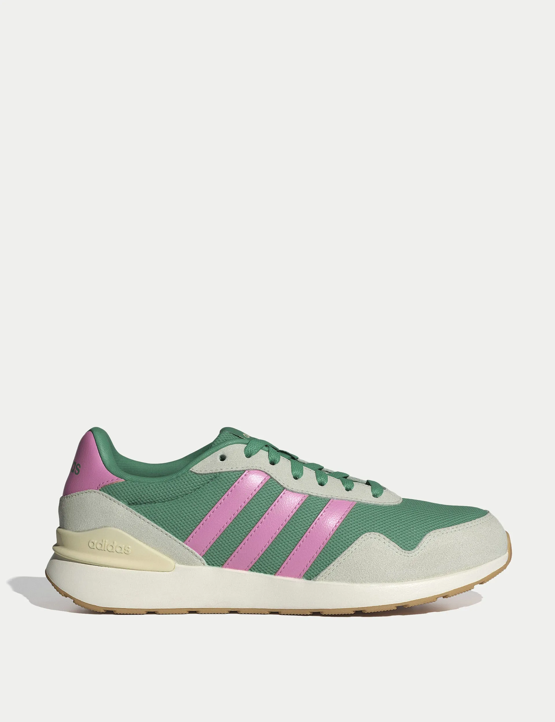 Air Circulation System Soft Insole Run 60S 4.0 Shoes - Semi Court Green/Bliss Pink/Warm Vanilla