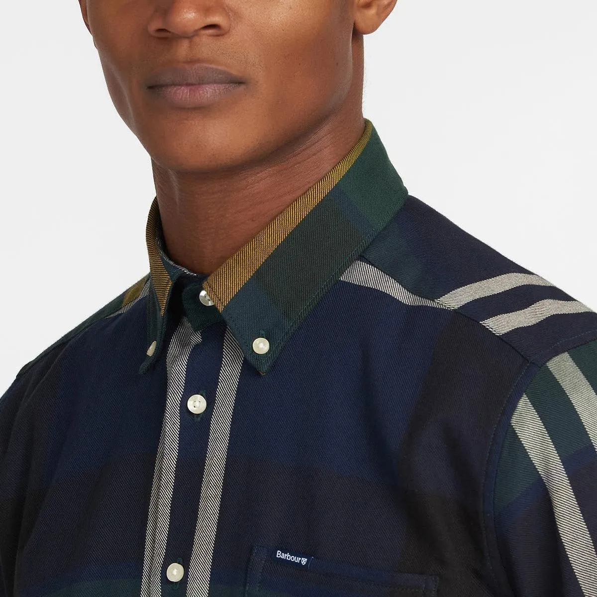 Anti Pilling Fabric Barbour - Dunoon Tailored Fit Shirt in Seaweed Tartan