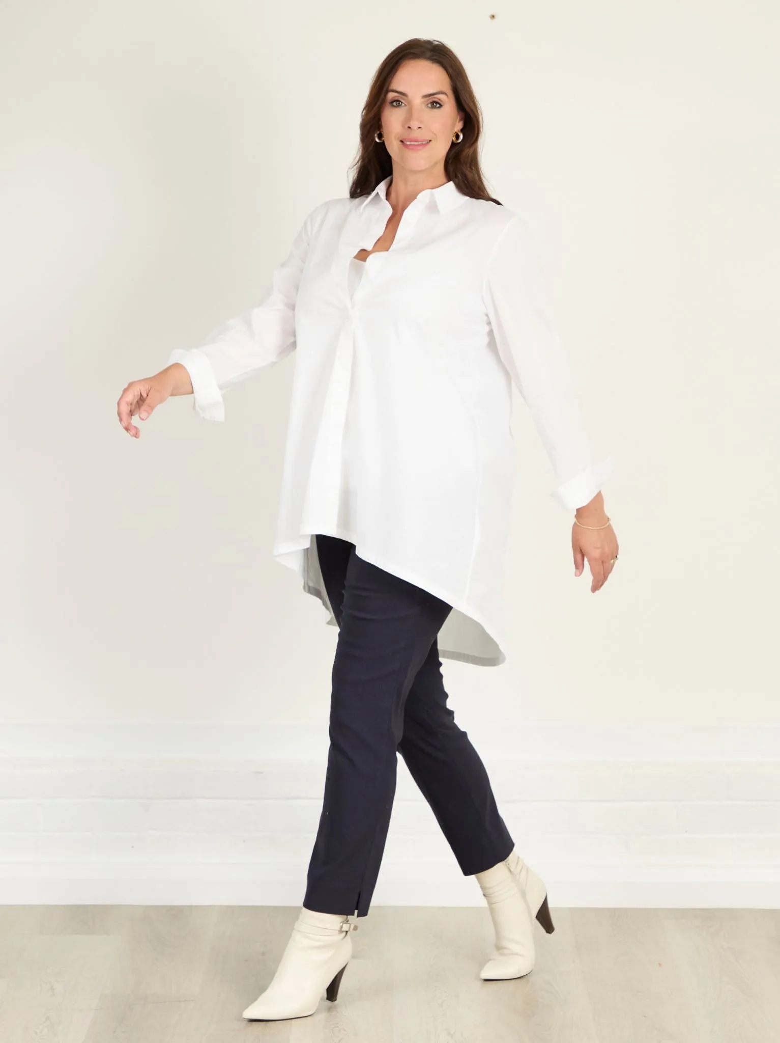 Marie FL by ROBELL Fleece Lined Trouser - Navy Comfy Vibes