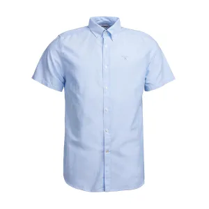 Barbour - Oxford 3 Tailored Fit SS Shirt in Sky Blue Reinforced Shoulder