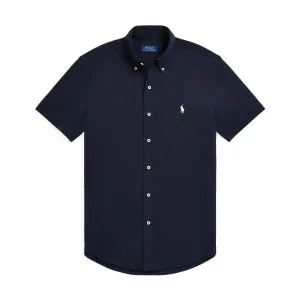 Ralph Lauren - Featherweight Mesh SS Shirt in Navy Ethically Sourced Materials