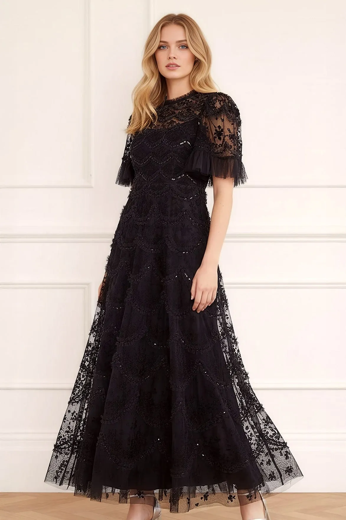 Bold colors Stylish day dress Lily Bloom Ankle Gown