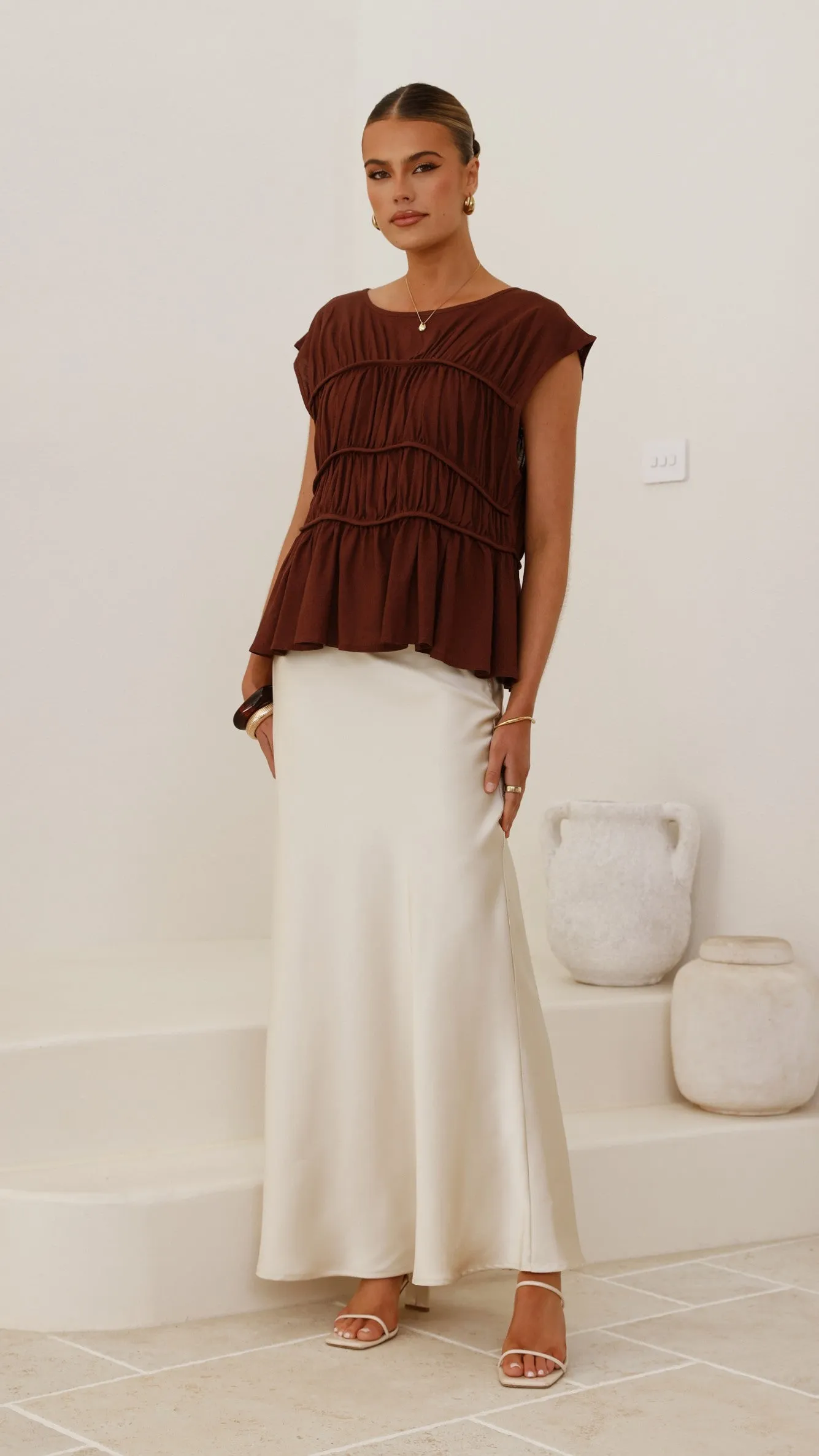 Liora Top - Chocolate Versatile Clothing