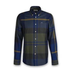 Low Impact Processing Barbour - Dunoon Tailored Shirt in Olive Night