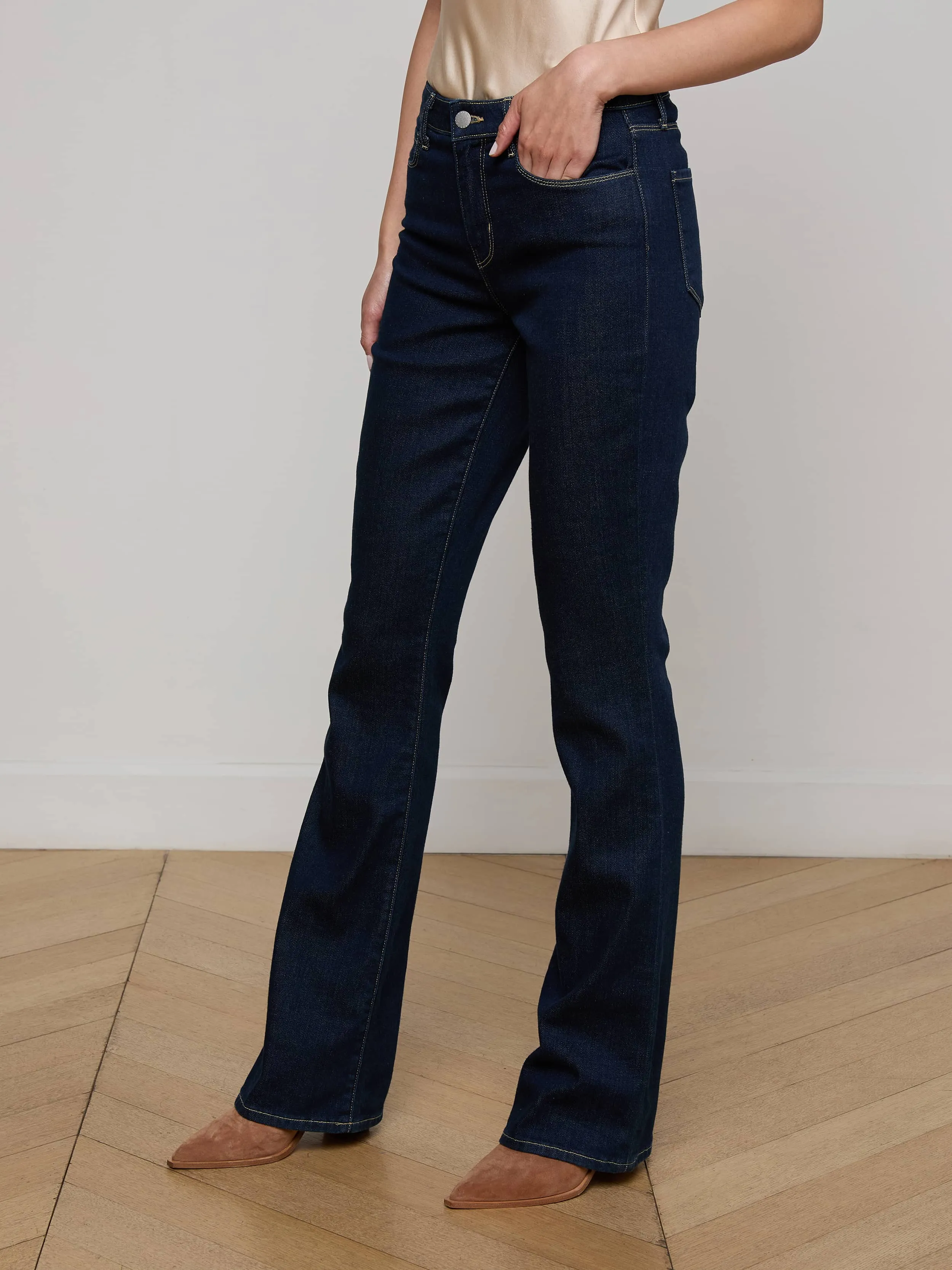 Selma Bootcut Jean Natural Look Minimalist Comfort