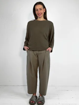 Lurdes Bergada Pleated Trousers 020- 2 Colours Non Binding Cuffs Relaxed Wear