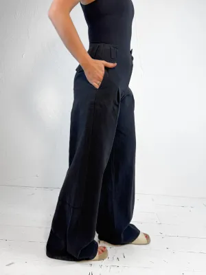 Lurdes Bergada Wide Leg Pleated Trousers 040- 2 Colours Relax Fit Design