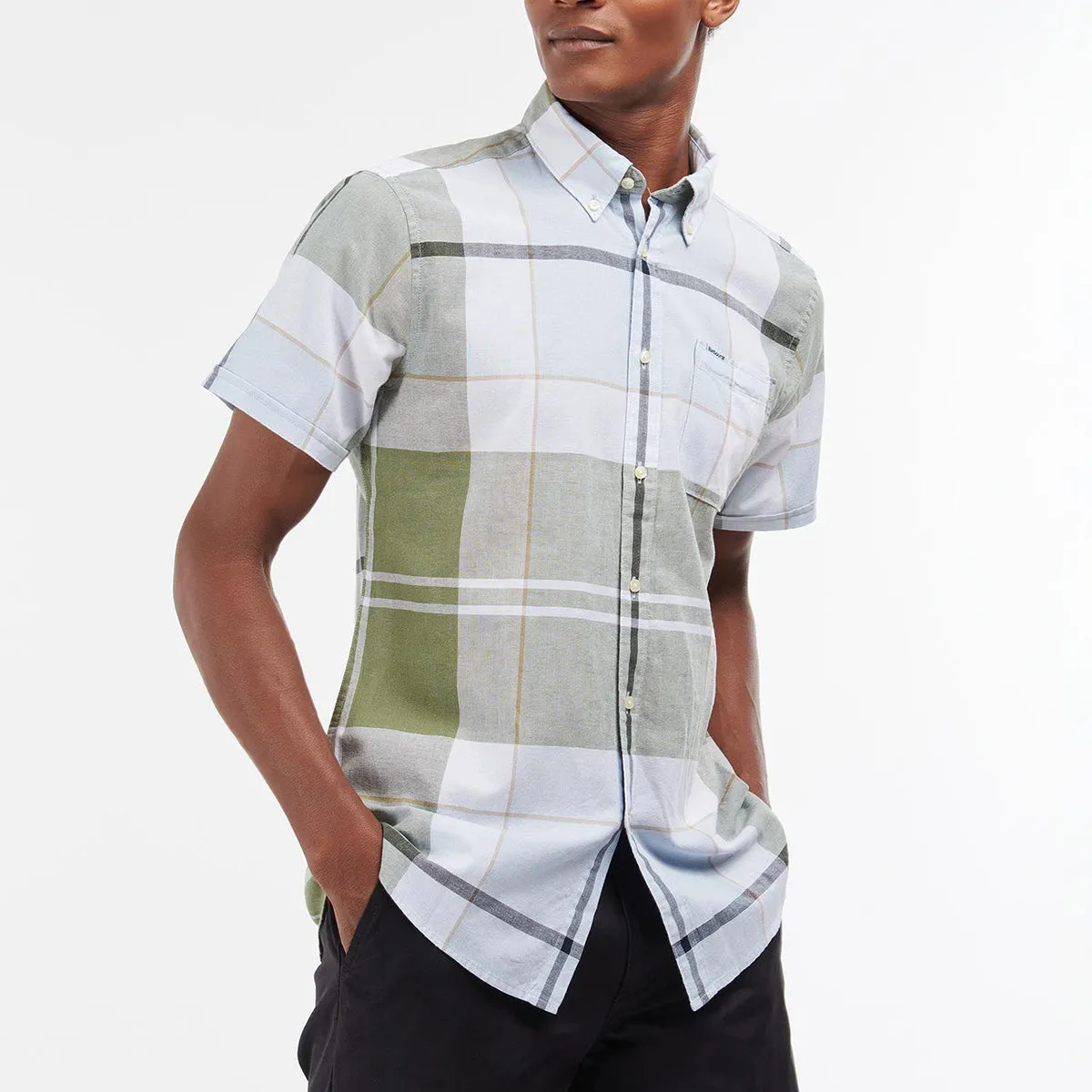 Ethically Sourced Cotton Weekend Comfort Barbour - Douglas SS TF Shirt in Washed Olive