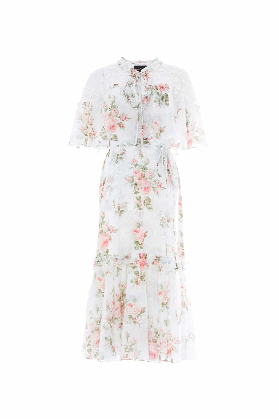 Brunch Tone Madame Rose Carla Chiffon Cape Ballerina Dress