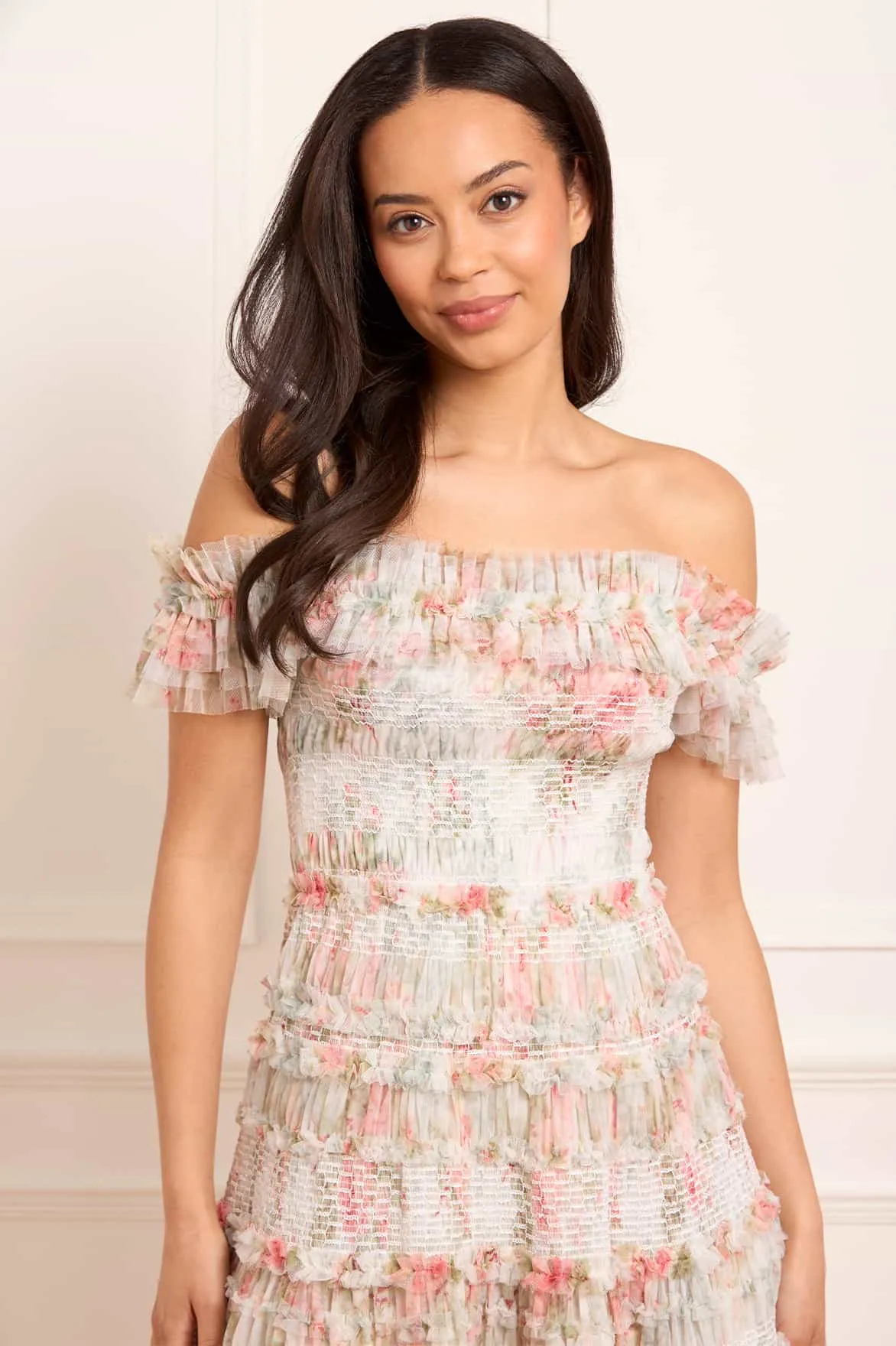 Quick Look Flawless Waist Fit Madame Rose Elodie Off-Shoulder Ankle Gown