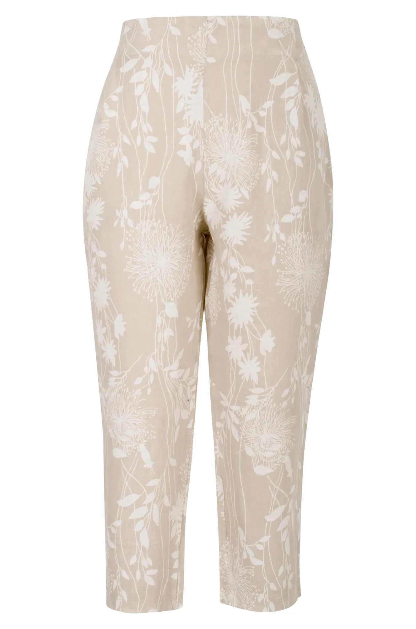 Made in Italy Mid Calf Pants | Sand Garden | 0206A1 No Ride Up Design All-Purpose Comfort