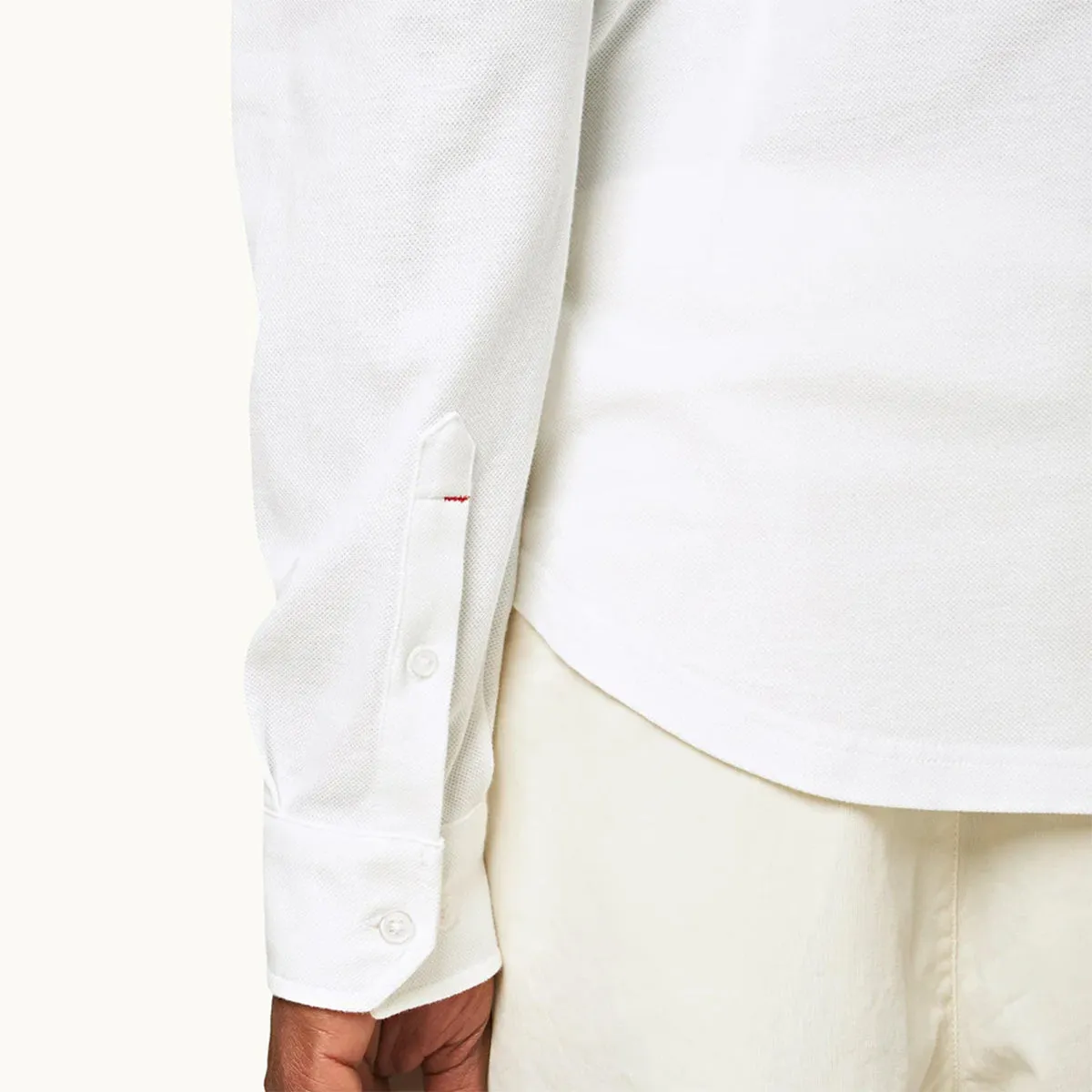 Formal Style Orlebar Brown - Giles Pique Shirt in White