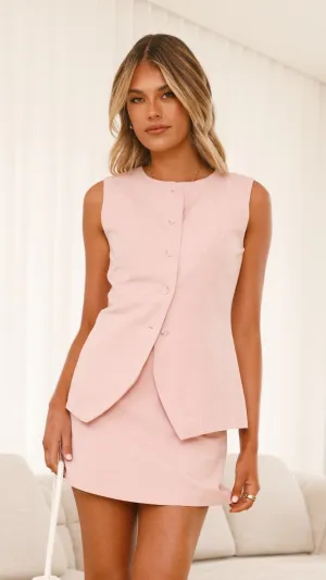 Malia Top - Pink Casual Vibe Spark Glow