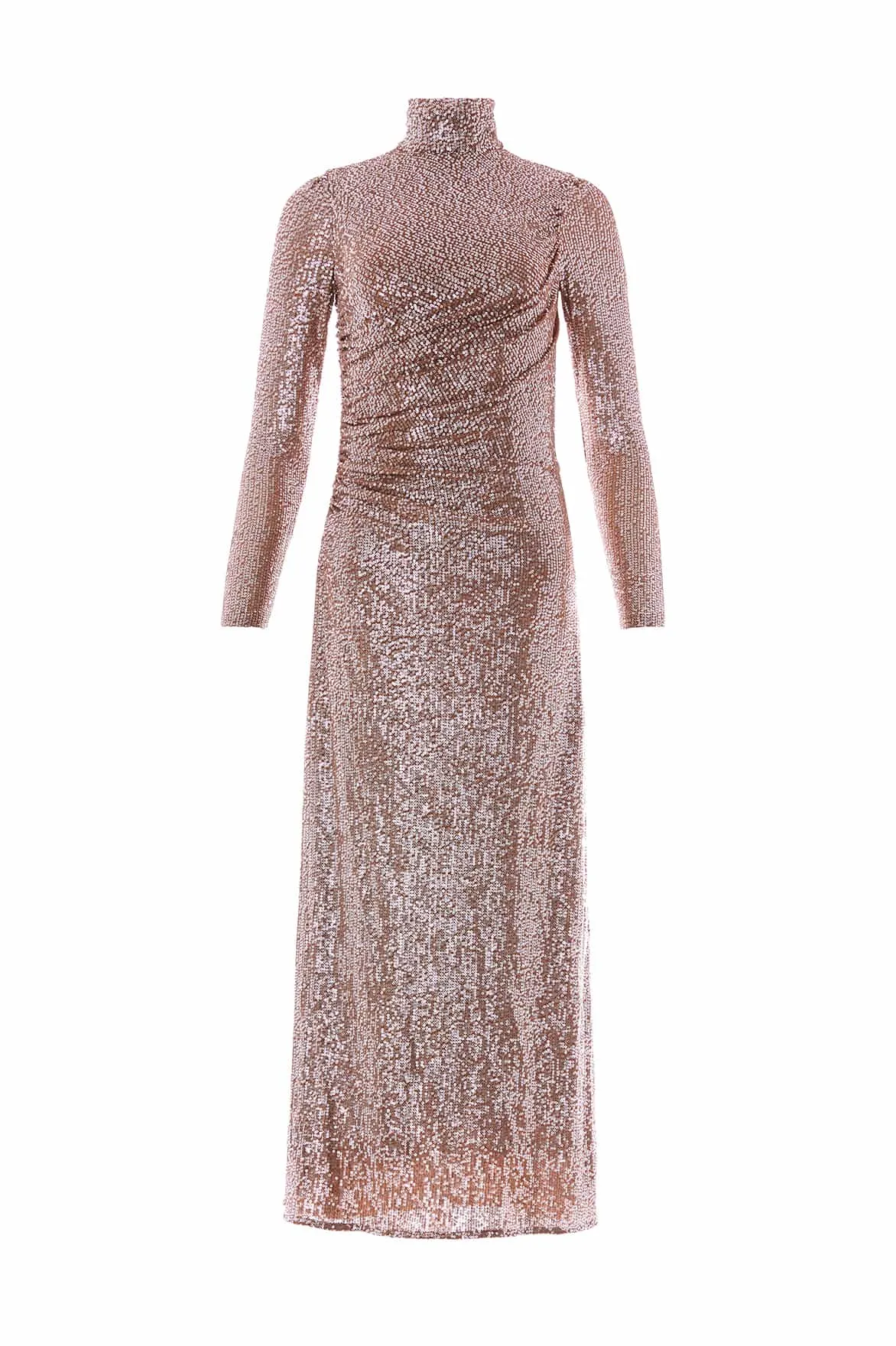 Malia Turtleneck Ankle Gown Smooth-Lining