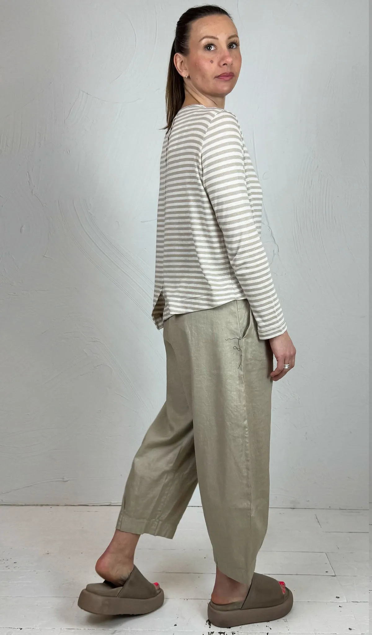 Mama B Bianco D Trousers OdorResistantTreatment Zip Pocket