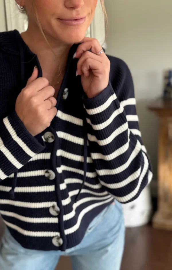 Urban Fit Look Maple Striped Dickey Sweater Jacket