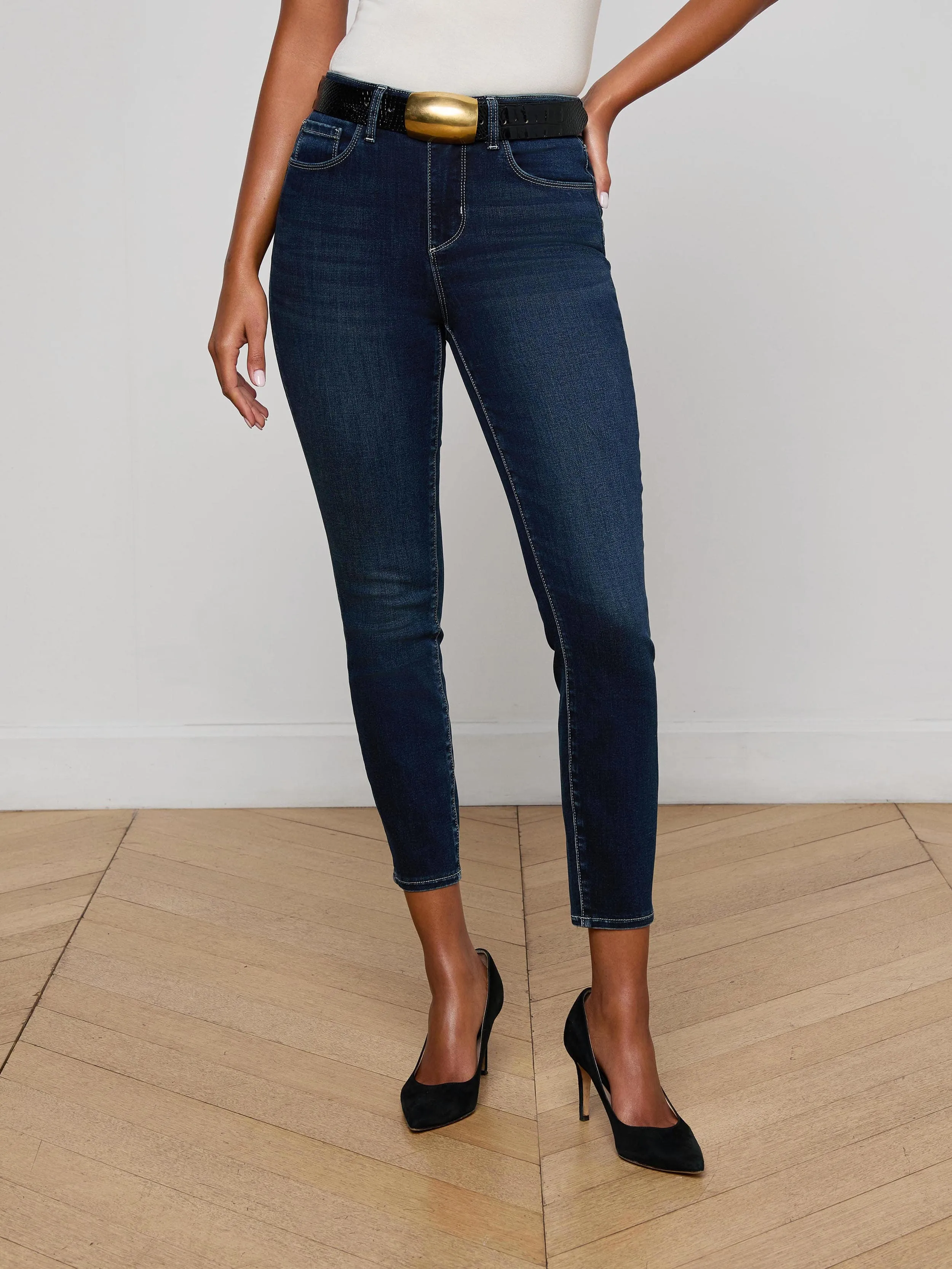 Riveted Stress Points Smooth Feel Margot Cropped Skinny Jean
