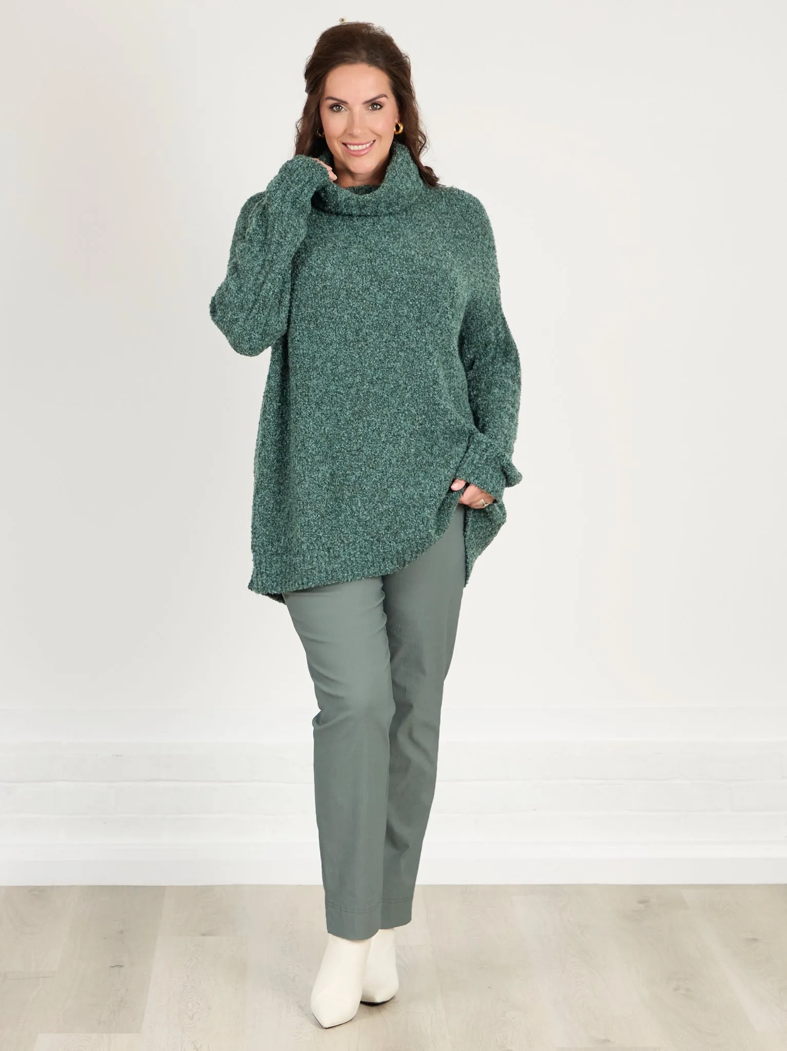 Marie FL by ROBELL Fleece Lined Trouser - Sage Fit Control Modular Pocket System