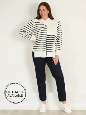 Marie FL by ROBELL Stretch Jeans - Dark Denim Full Comfort Easy Wear