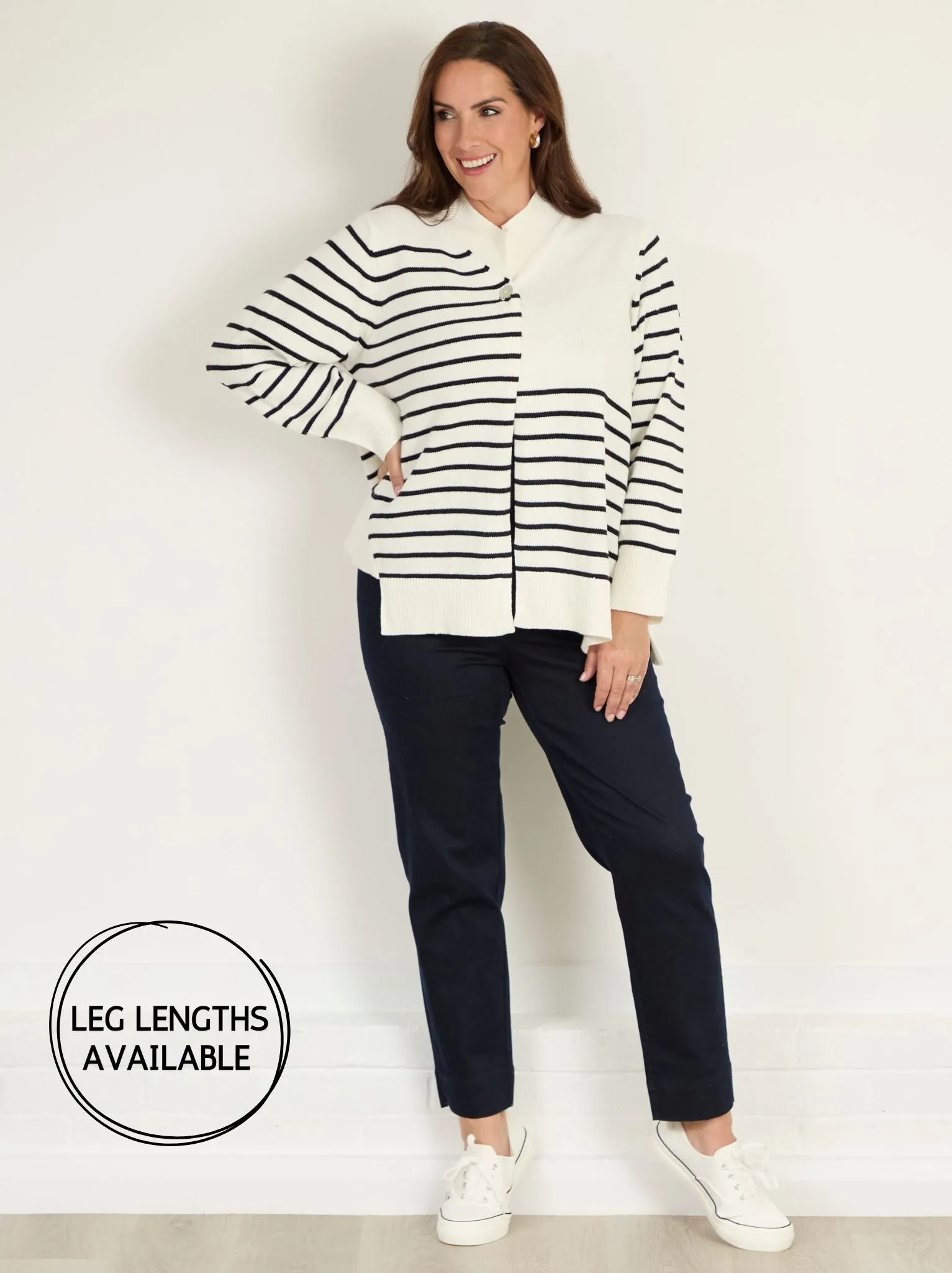 Marie FL by ROBELL Stretch Jeans - Dark Denim Full Comfort Easy Wear