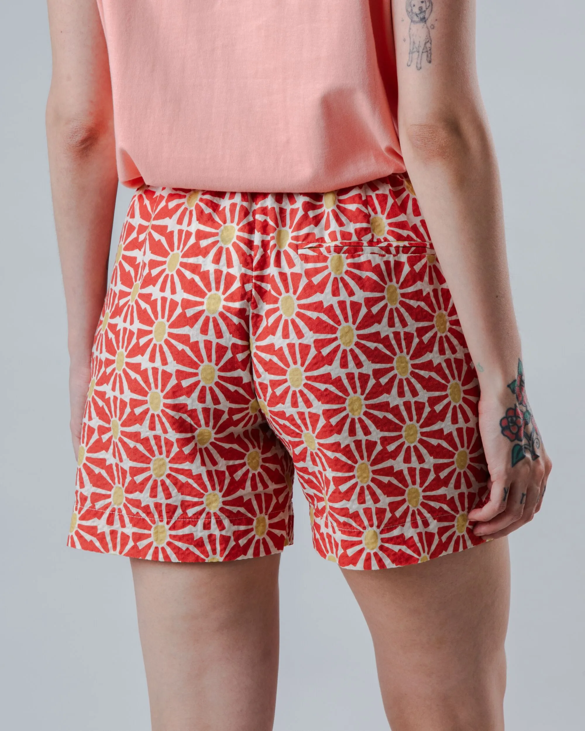 Marisol Roxy Short Red Clean Lines
