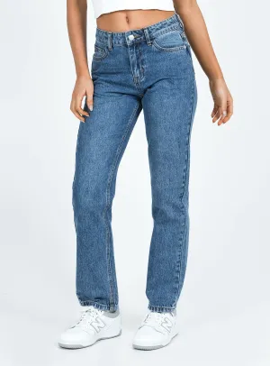 Marsher Slouch Jeans Mid Wash Denim Streetwear Fan Night Out