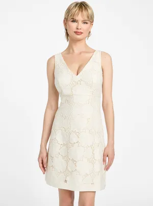 White Sleeveless Vega Mini Dress slim fit Fashionable appearance