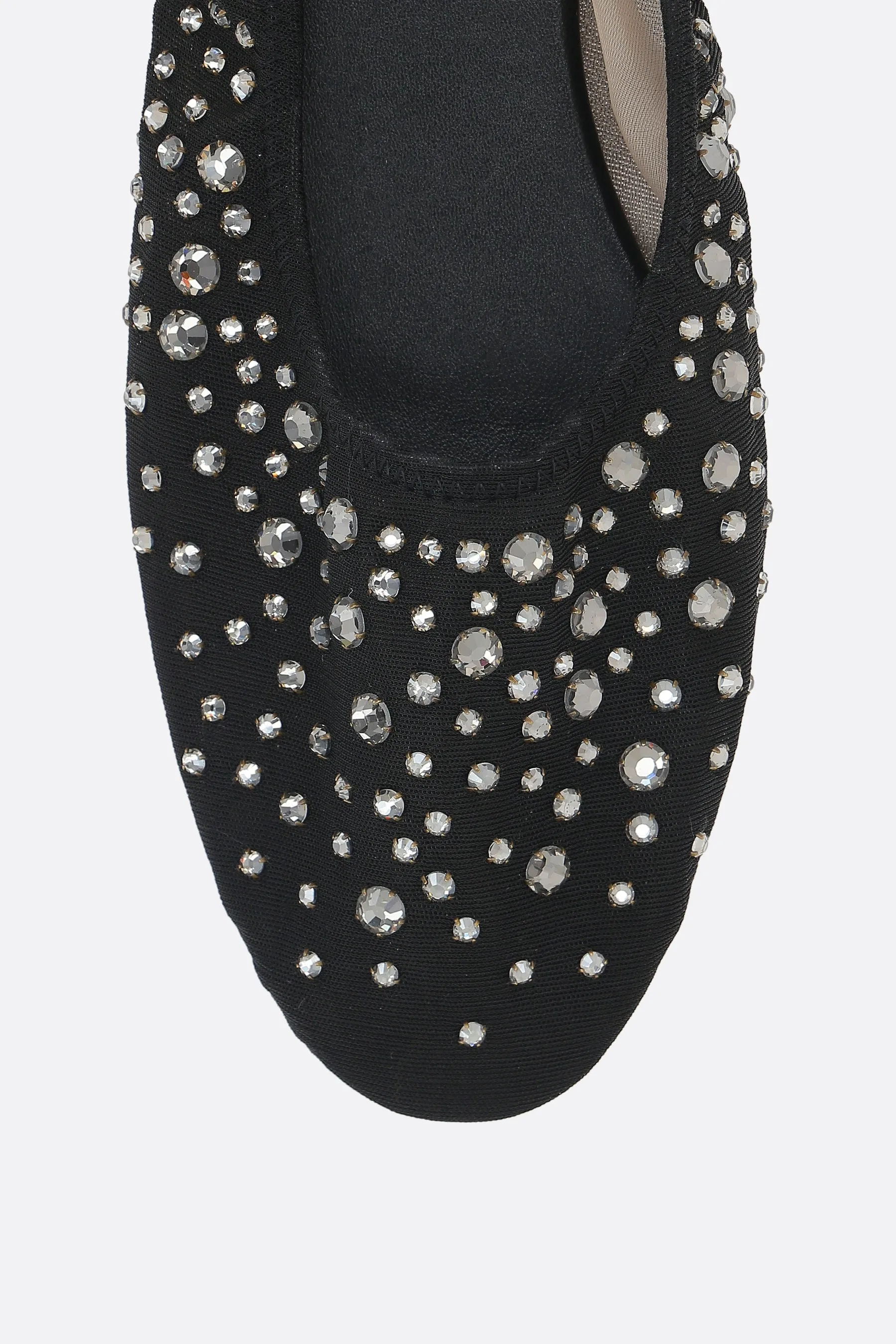 Auxetic Knit Fabric Indoor Wear mesh ballerina with crystals
