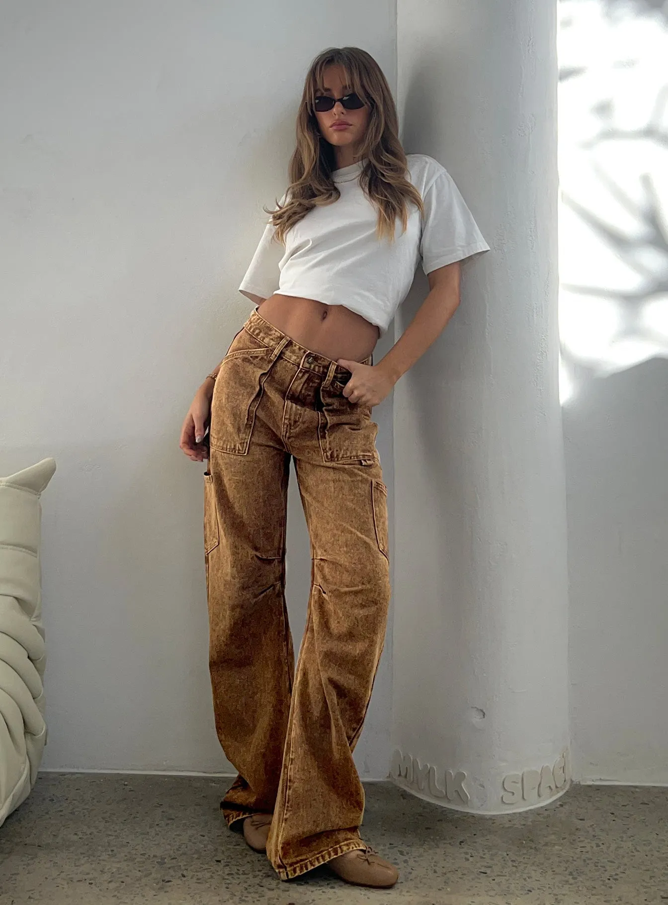 Miami Vice Jeans Stone Wash Relaxed Style Smart Casual Minimalist Style Stretch Classic Wear