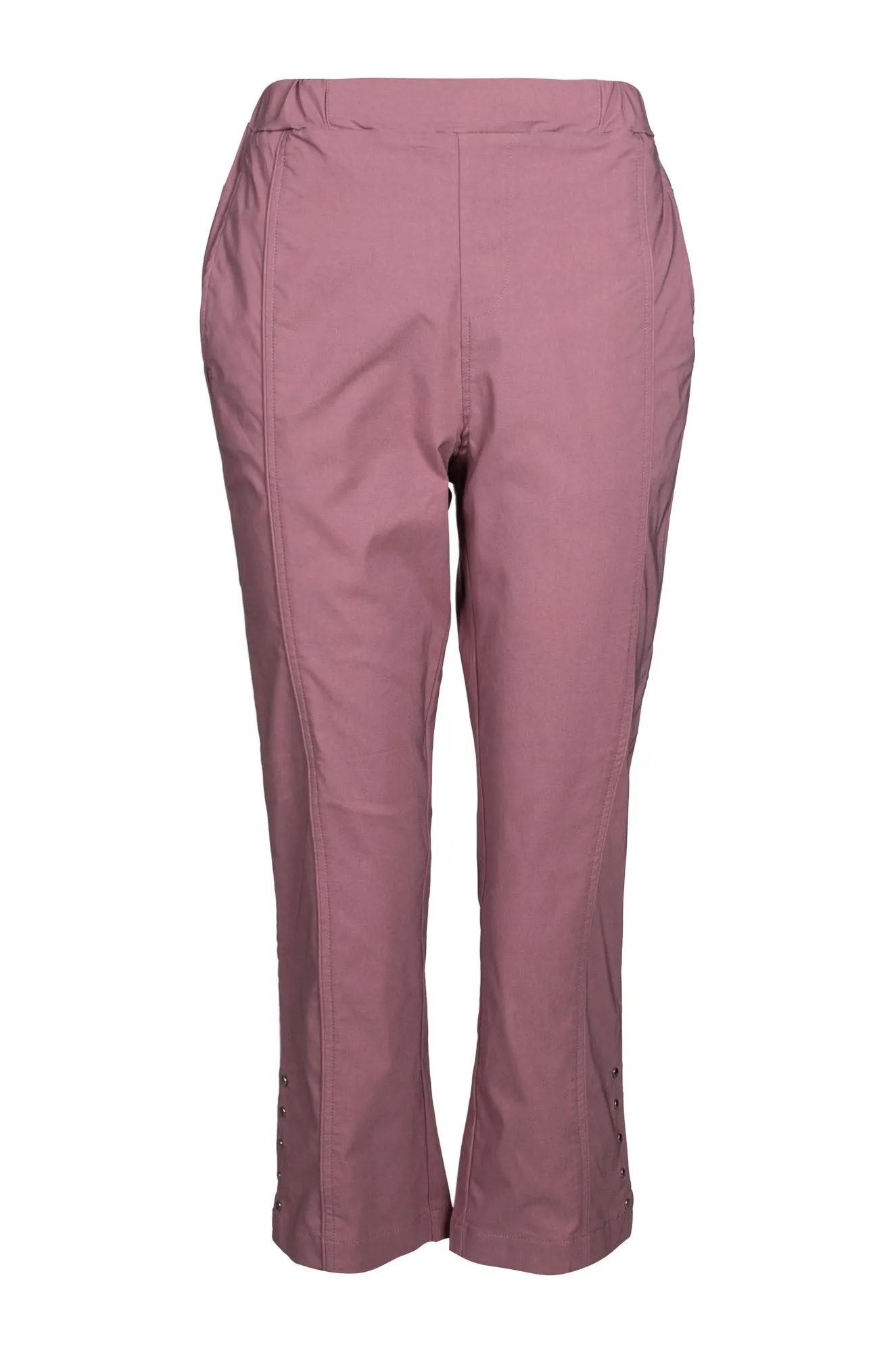 Micro Stretch Mid Calf Pants | DUSKY ROSE | 2163C1 NonIrritatingStitching Form Fitting
