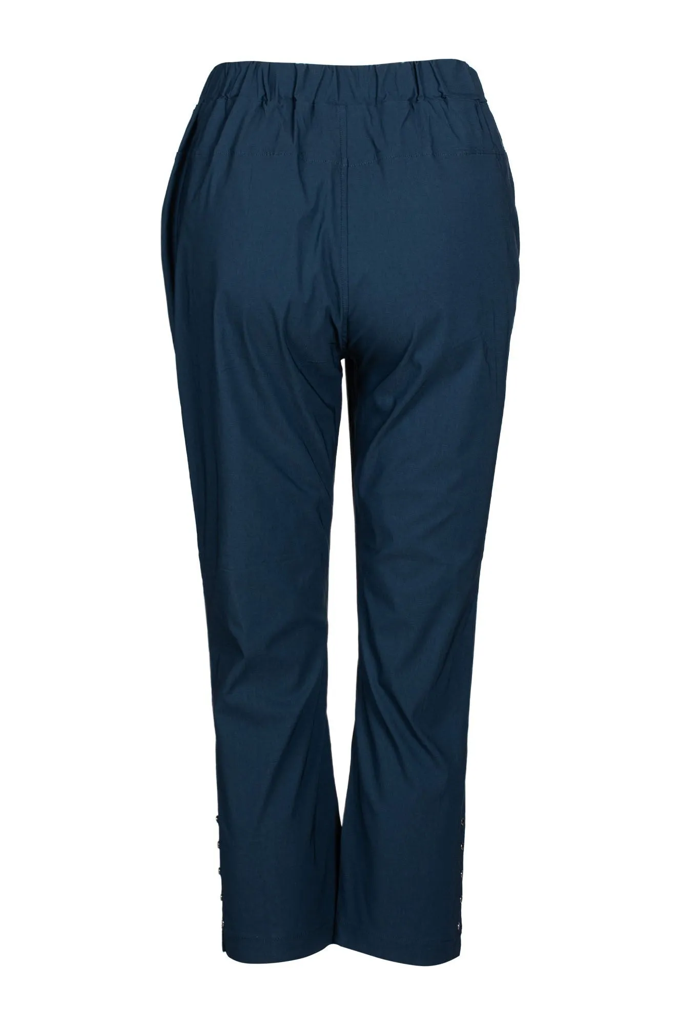 Micro Stretch Mid Calf Pants | INDIGO | 2163C1 HeatRegulating SmoothZipper