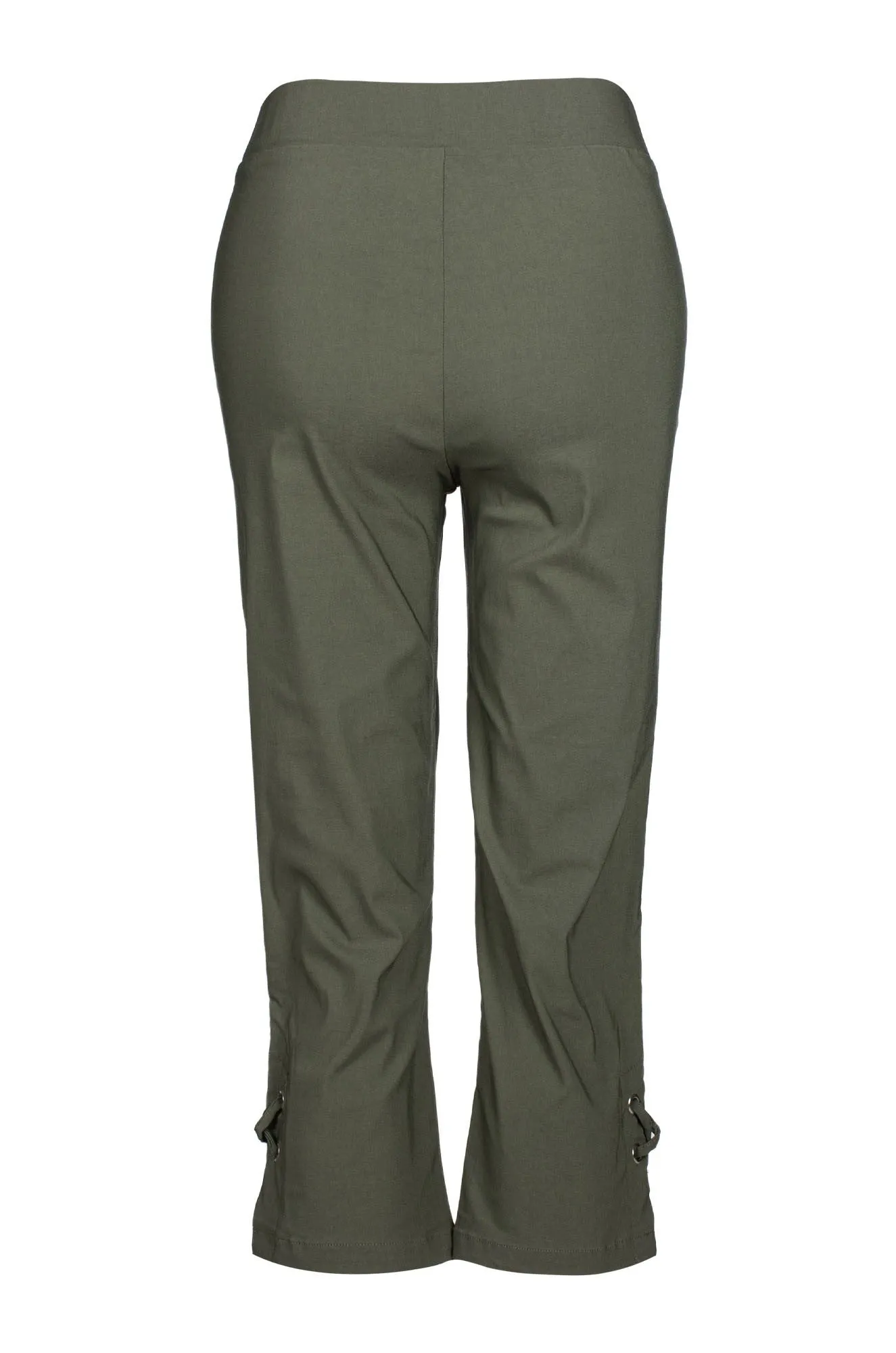All Day Wear Comfort Mid Calf Pants | OLIVE | 6302C1