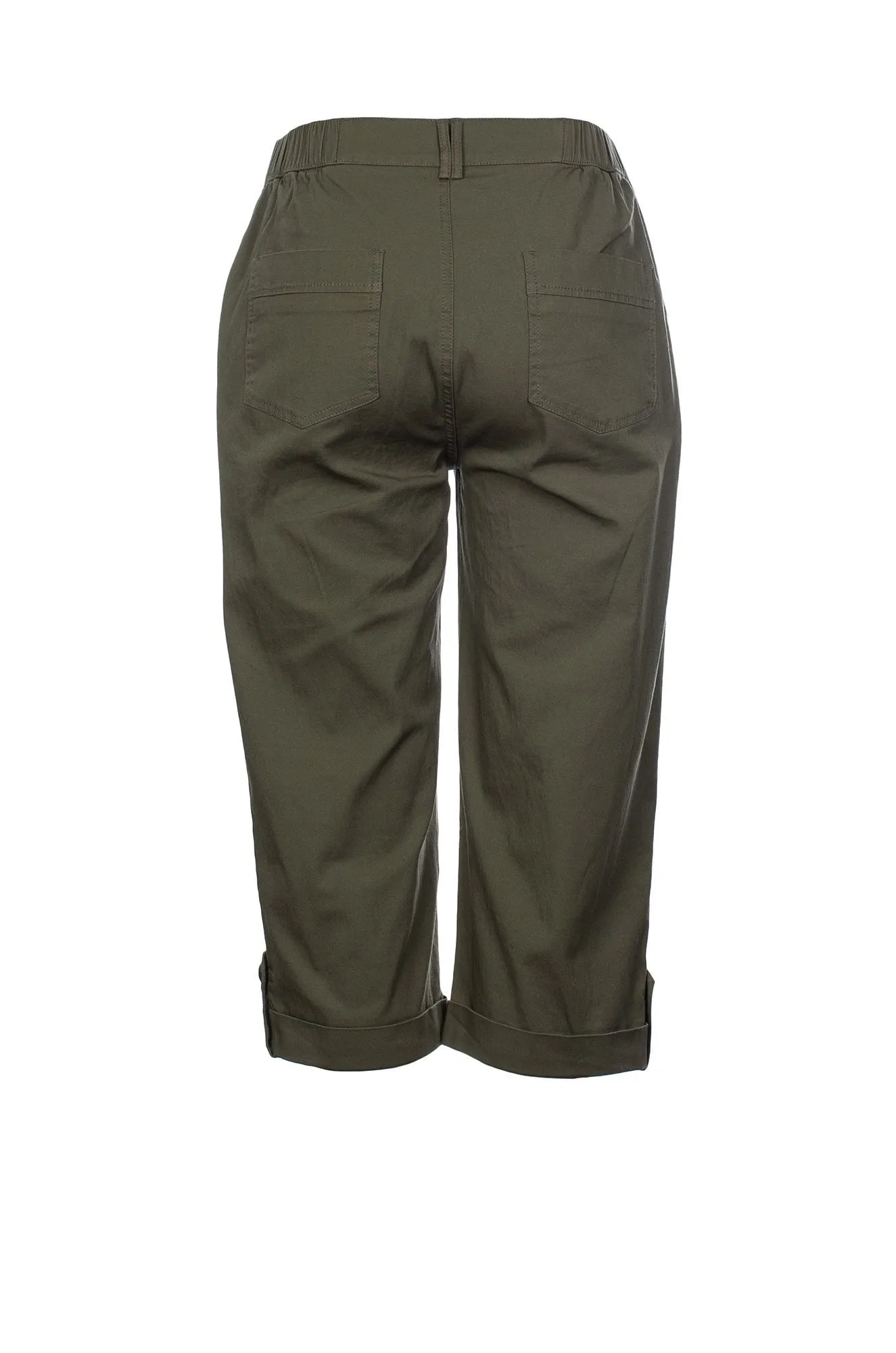 Flexible Performance Moisture Lock Technology Mid calf Pants | OLIVE | 6812C1