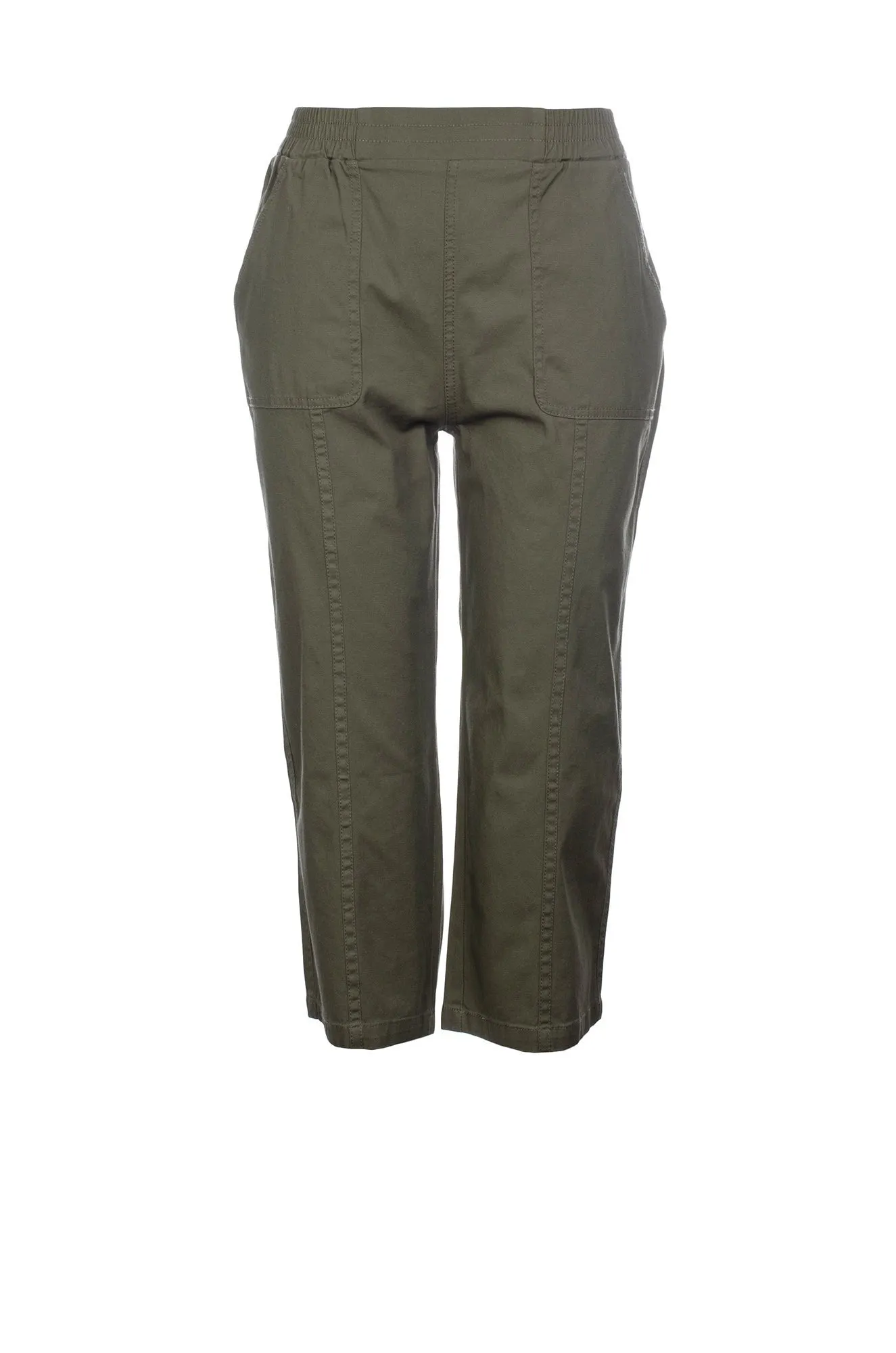 Mid Calf Pants | OLIVE | 6816C1 Relaxed Lines